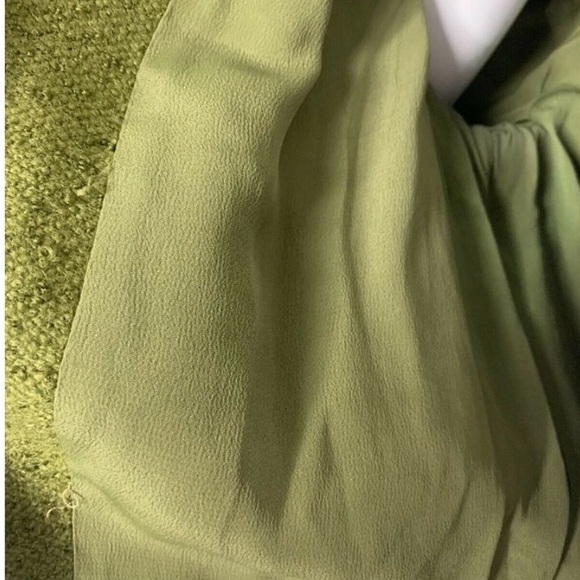 Green Wool Coat with Brown Fur Trim - Picture 8 of 12